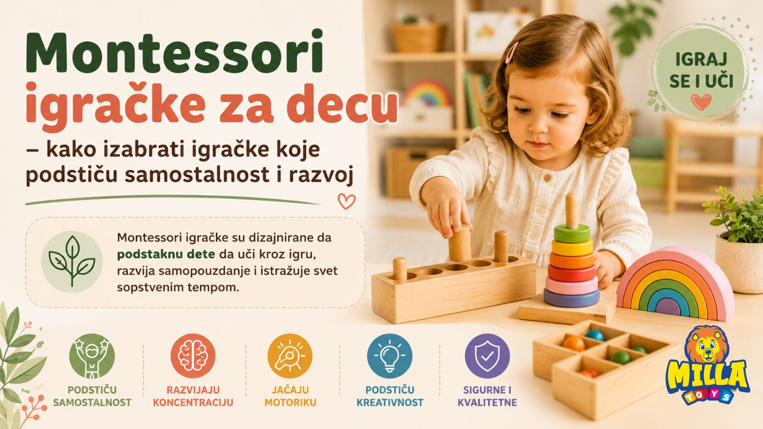 Montessori igračke za decu – kako izabrati igračke koje podstiču samostalnost i razvoj