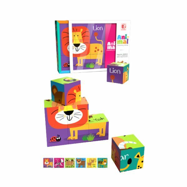 PUZZLE KOCKE 9PCS 6U1 ZIVOTINJE 88693