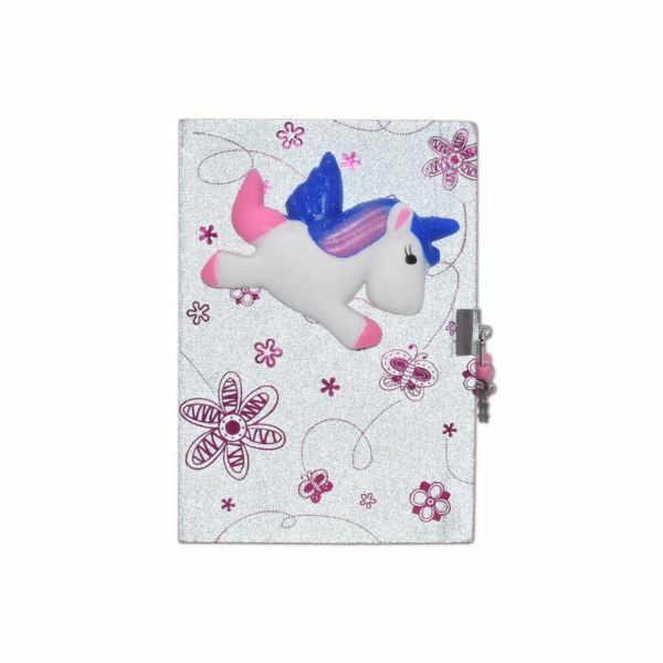 DNEVNIK UNICORN SQUISHY SA KLJUCEM A5 80L 70GSM 17.8x13 cm D32-U-02