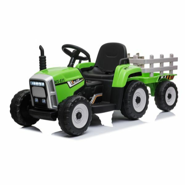 TRAKTOR NA AKUMULATOR SA PRIKOLICOM ZELENI R/C 12V4.5AH1*2 MOTORA XMX611