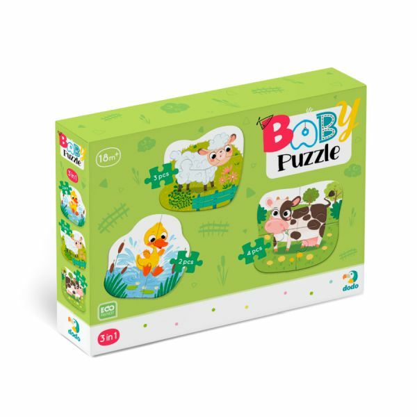 BEBI PUZZLE 3 U 1 ZIVOTINJE NA FARMI