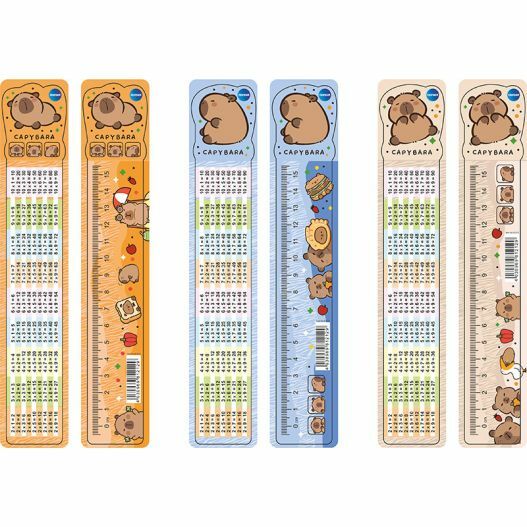 BOOKMARK LENJIR FLEKSIBILAN 15 CM CAPYBARA