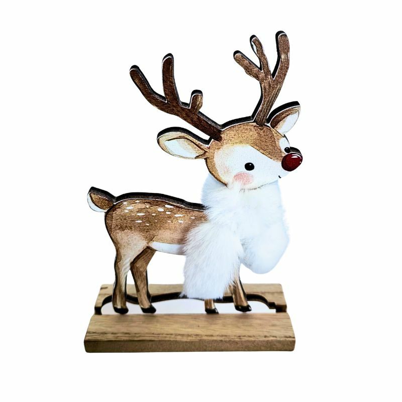 DRVENI NOVOGODISNJI UKRAS JELEN 24XD37201