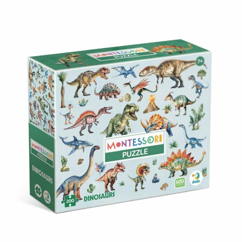 PUZZLE MONTESSORI DINOSAURUS 200 PCS 300631
