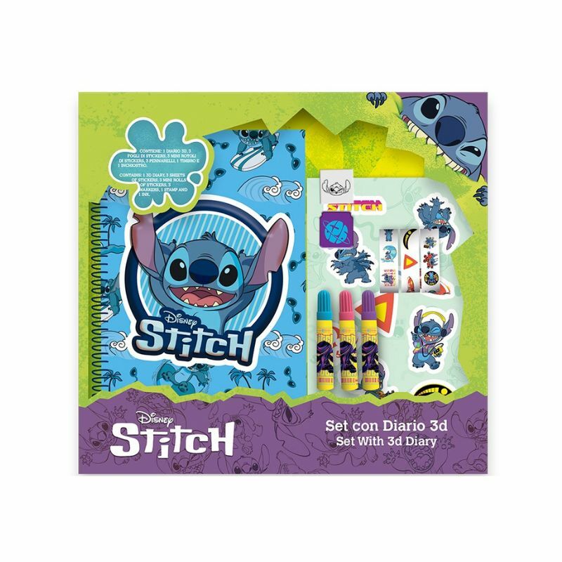 KREATIVNI SET SA 3D DNEVNIKOM STITCH LST1054