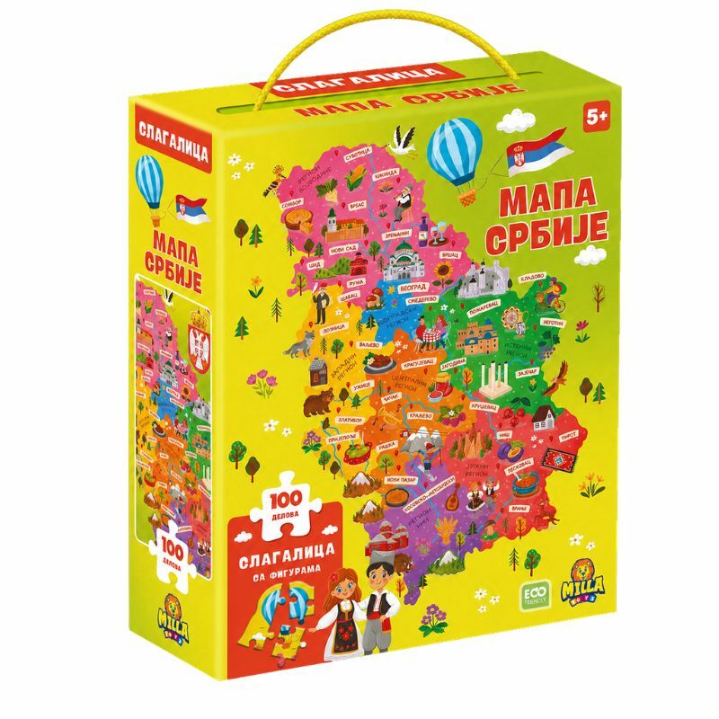 PUZZLE MAPA SRBIJE 100 PCS