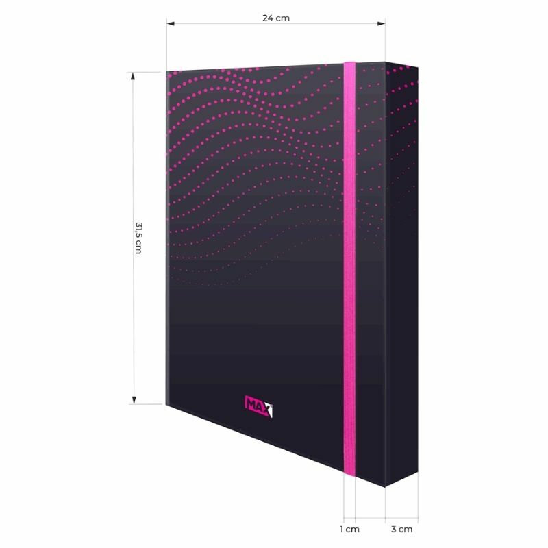 FASCIKLA SA GUMOM A4 3D BOX MAX PINK 